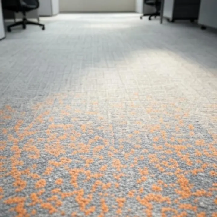 Modern kantoor met groot, zacht vloerkleed